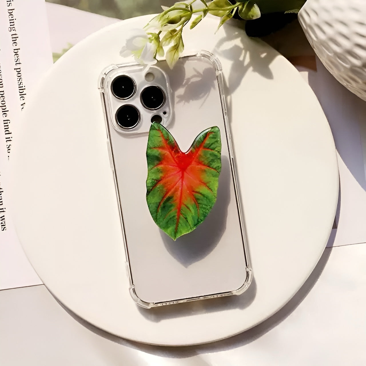 Leaf Acrylic Phone Holder