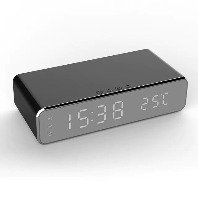 LED Alarm Clock Wireless Charger - Tech Scape Hub