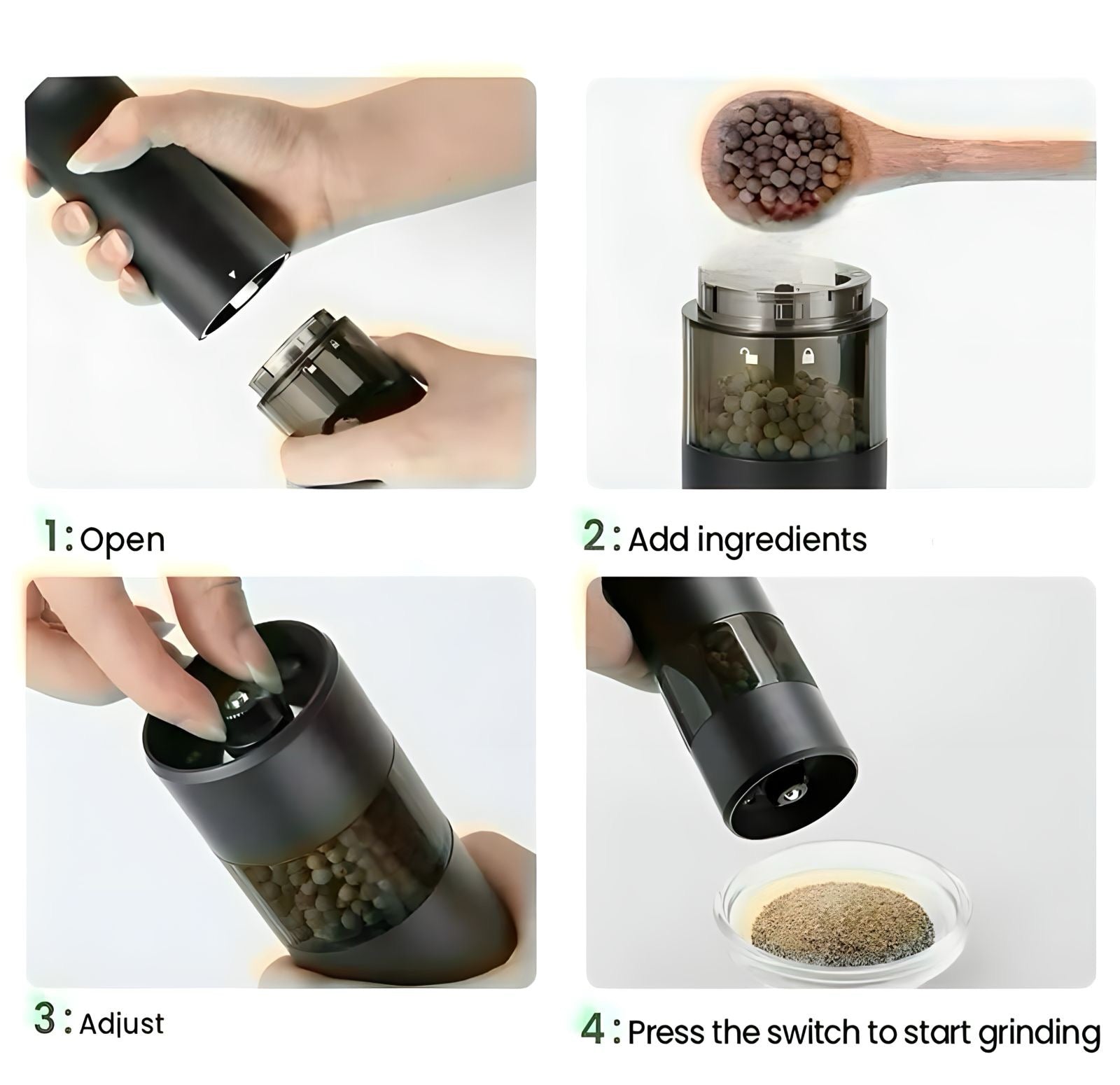 Electric Salt & Pepper Grinder - Tech Scape Hub