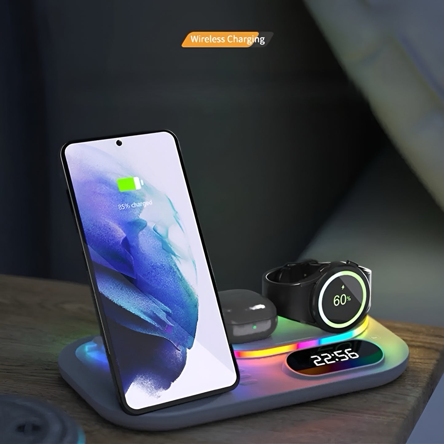 RGB Wireless Charging Dock for Android