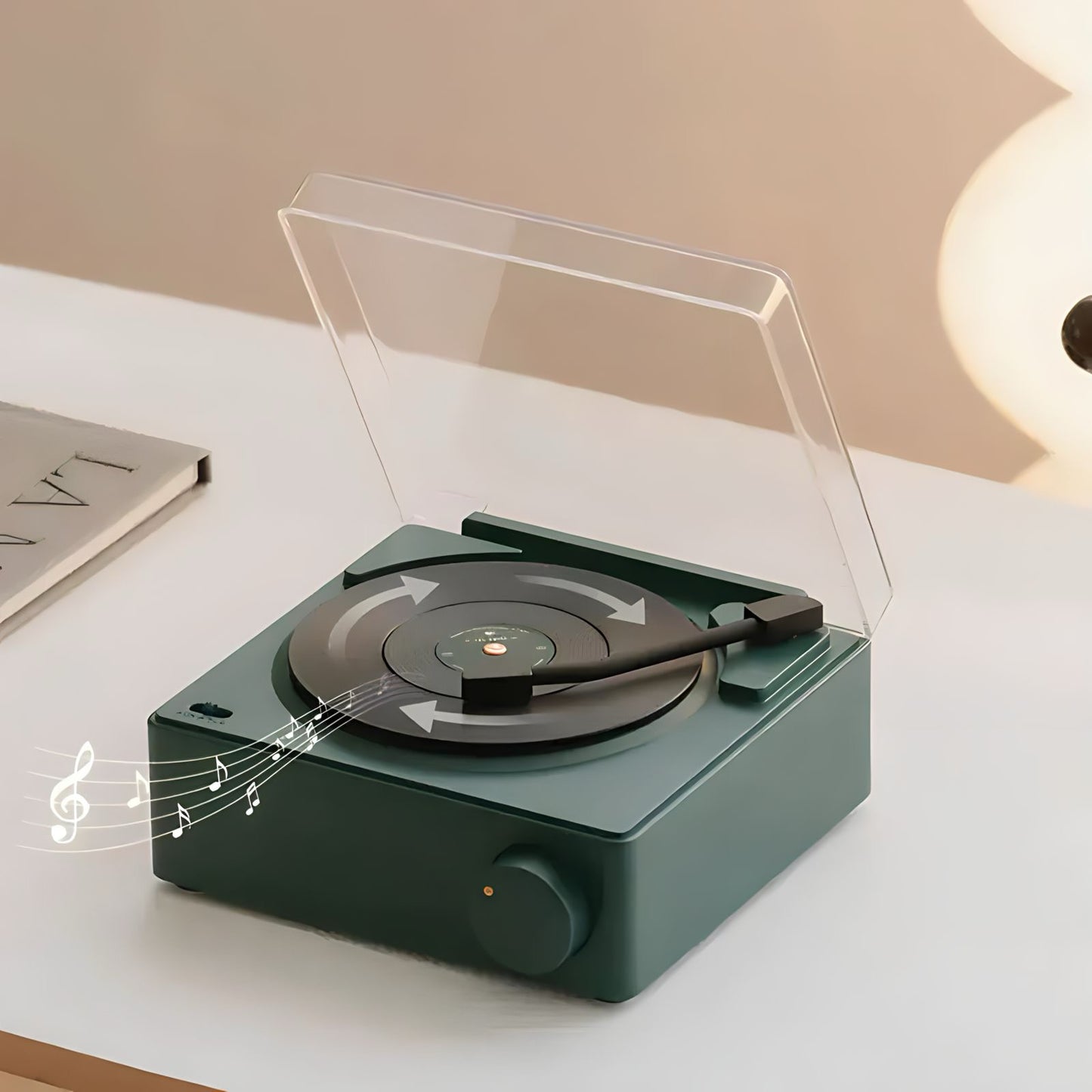 Retro Vinyl Wireless Bluetooth Speaker & Alarm Clock