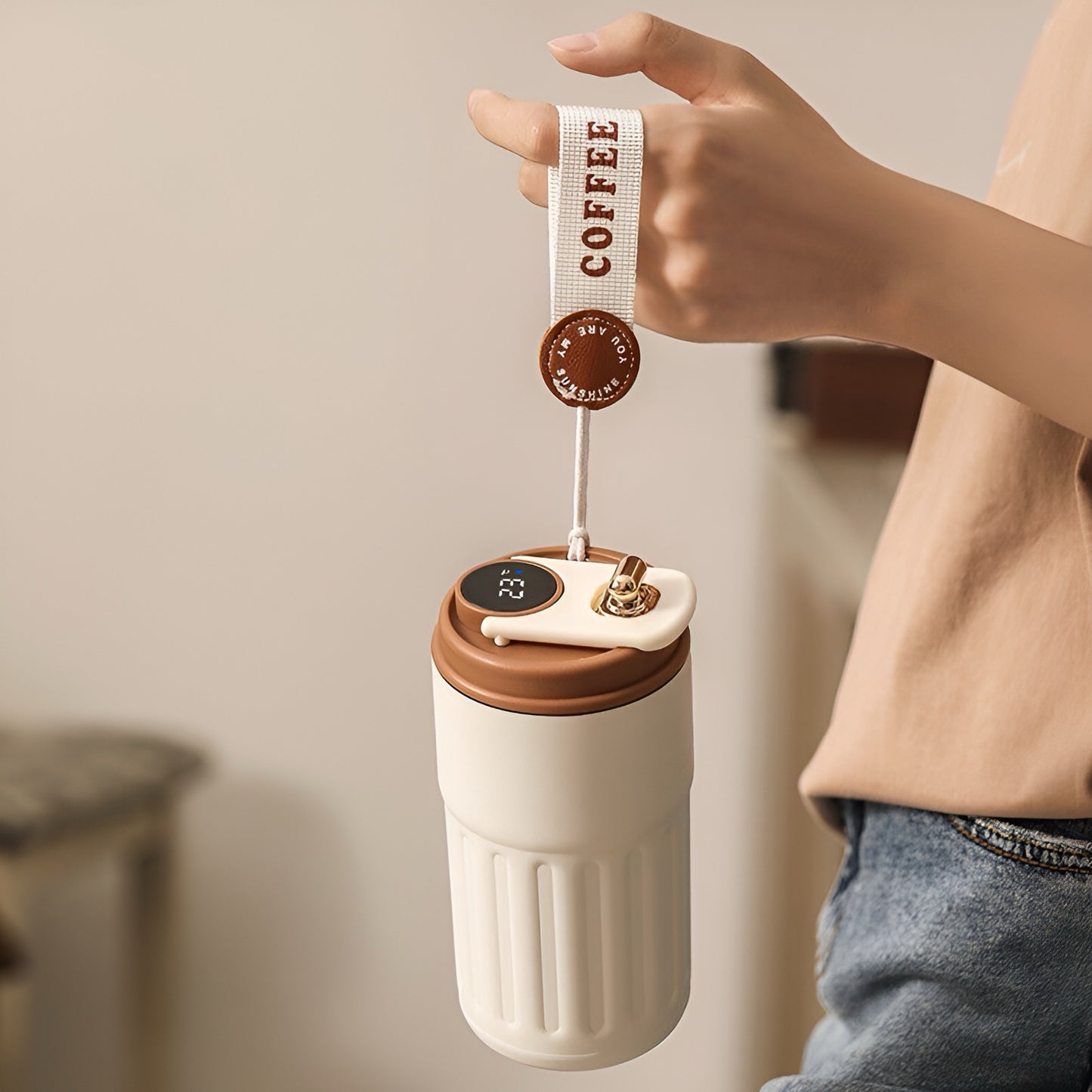 Thermos Mug with Temperature Display