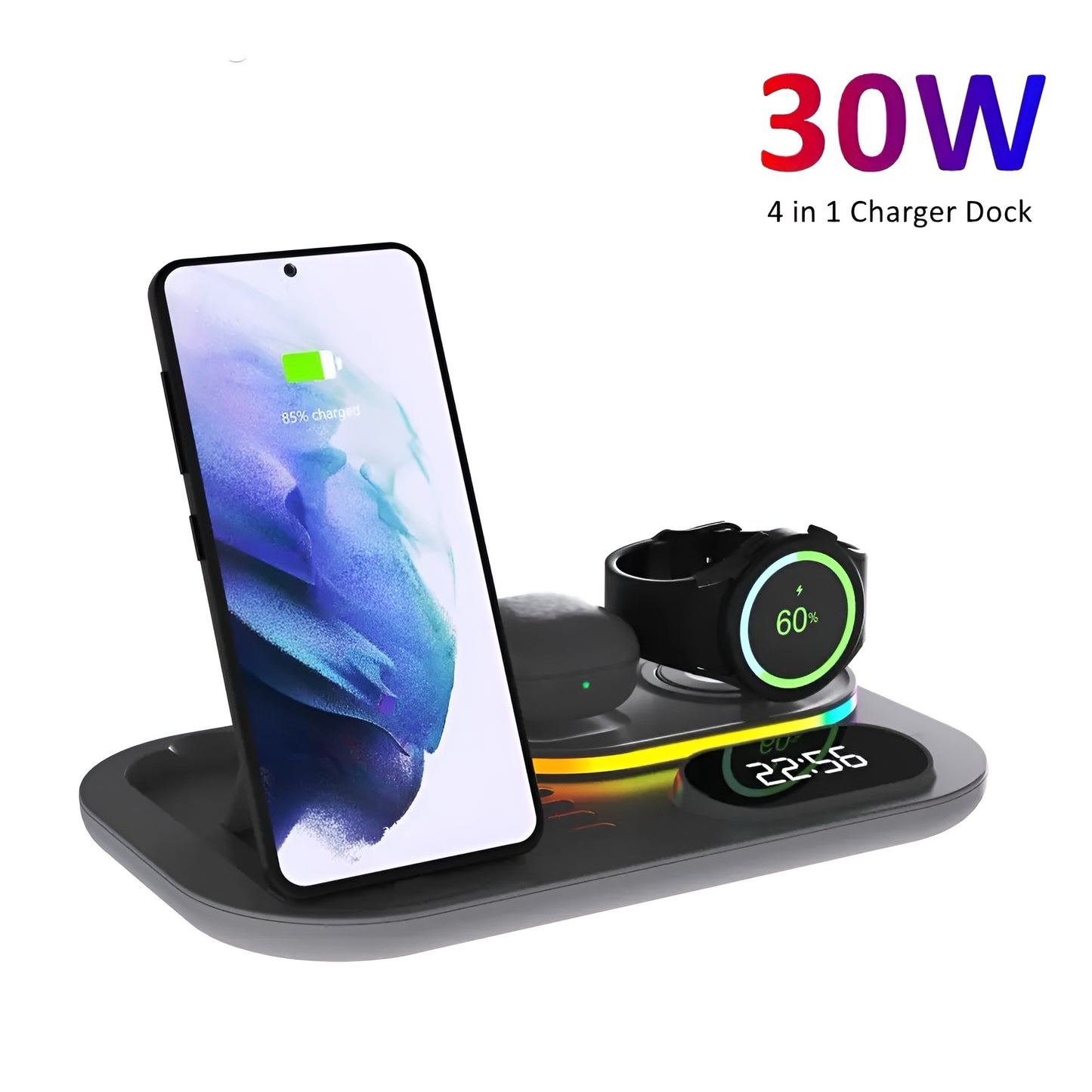 RGB Wireless Charging Dock for Android