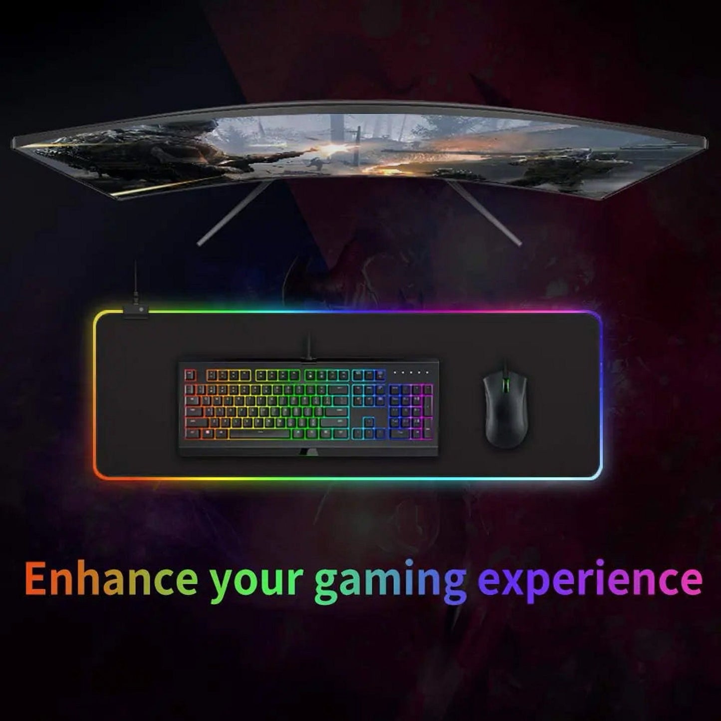 LED Gaming Mouse Pad - Tech Scape Hub