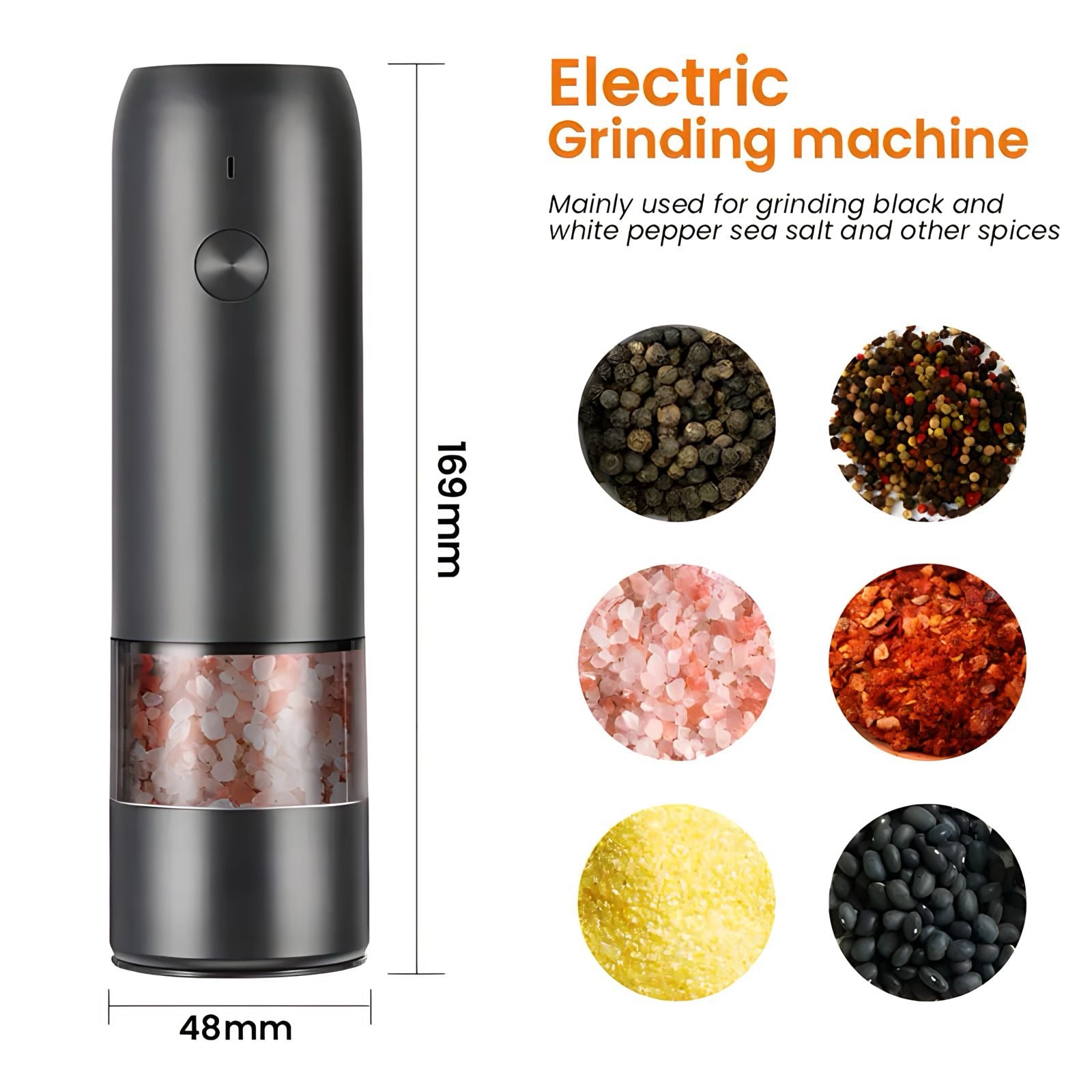 Electric Salt & Pepper Grinder - Tech Scape Hub