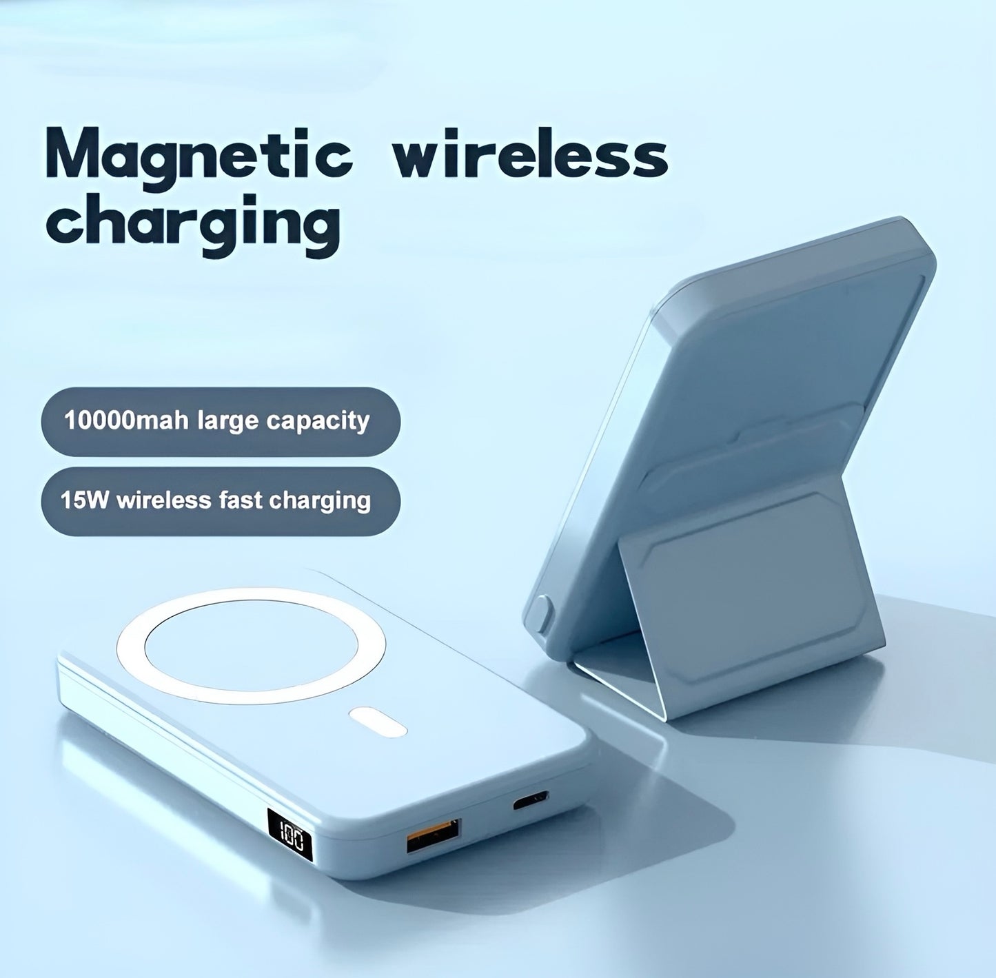 Wireless Magnetic Power Bank With Stand