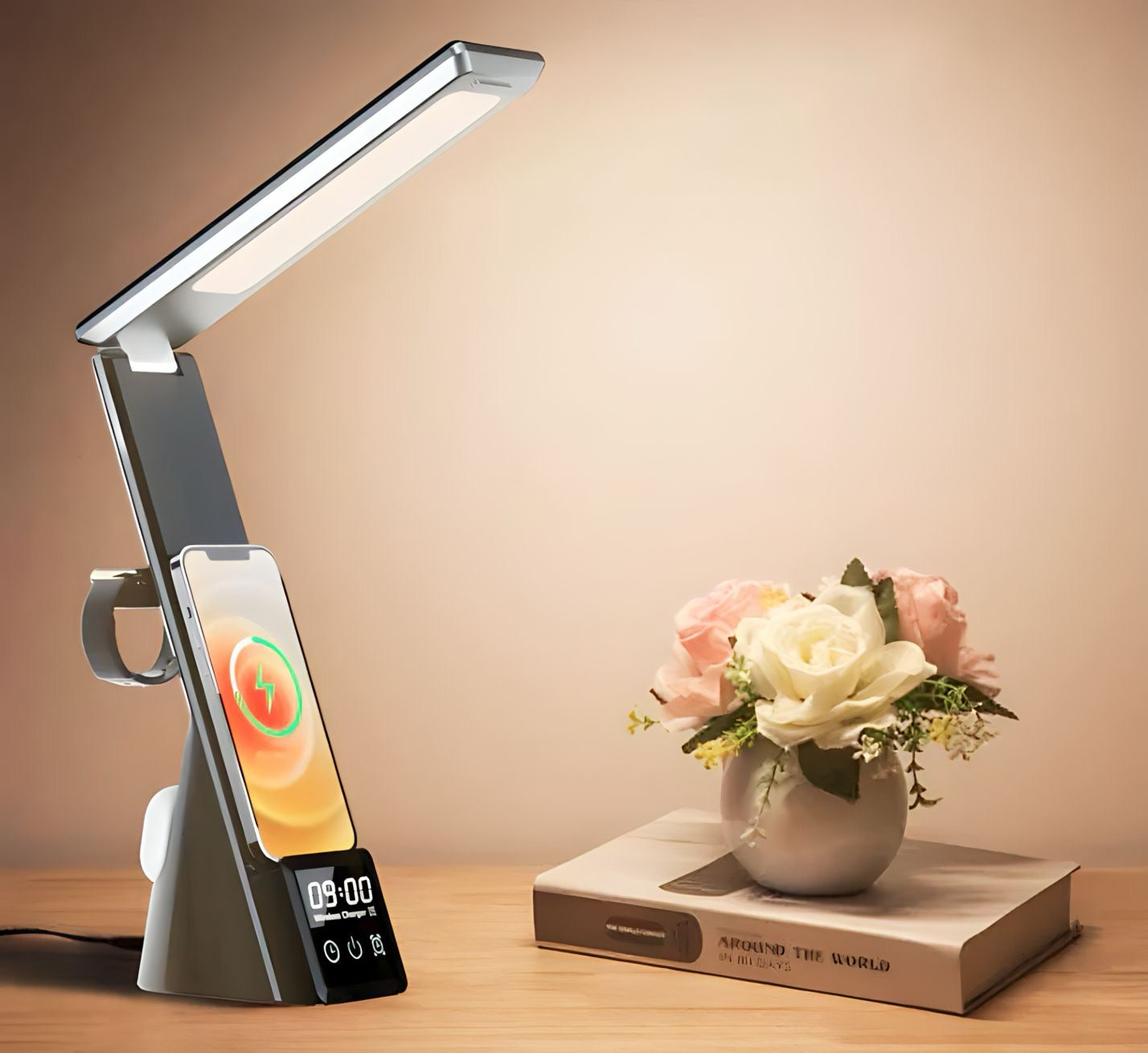 Wireless Charger Clock Lamp - Tech Scape Hub