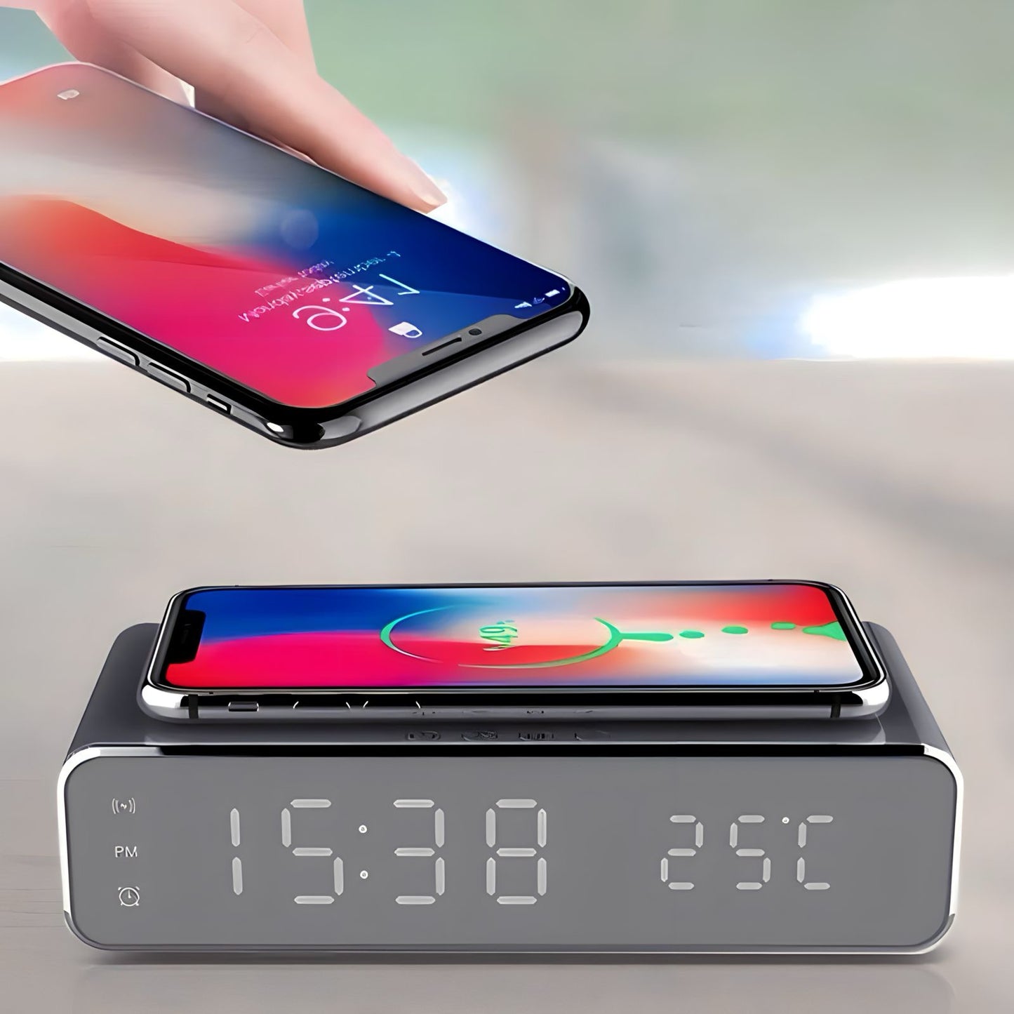 LED Alarm Clock Wireless Charger - Tech Scape Hub