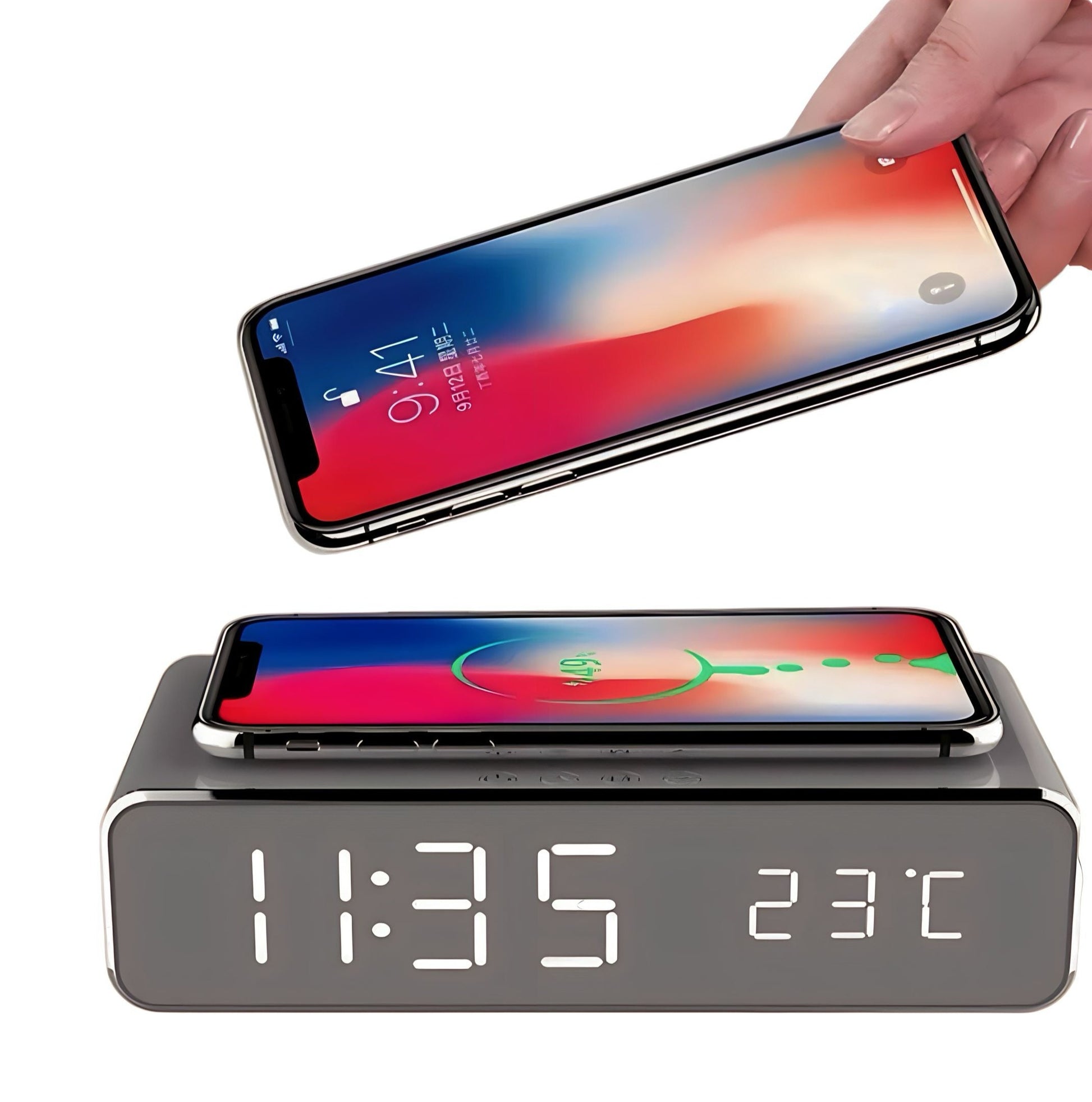 LED Alarm Clock Wireless Charger - Tech Scape Hub