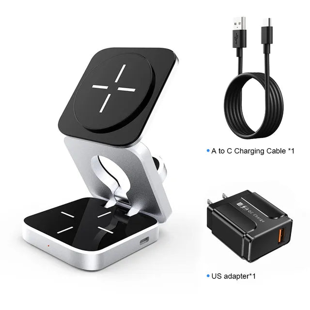 3 in 1 Folding Wireless Charging Station - Tech Scape Hub