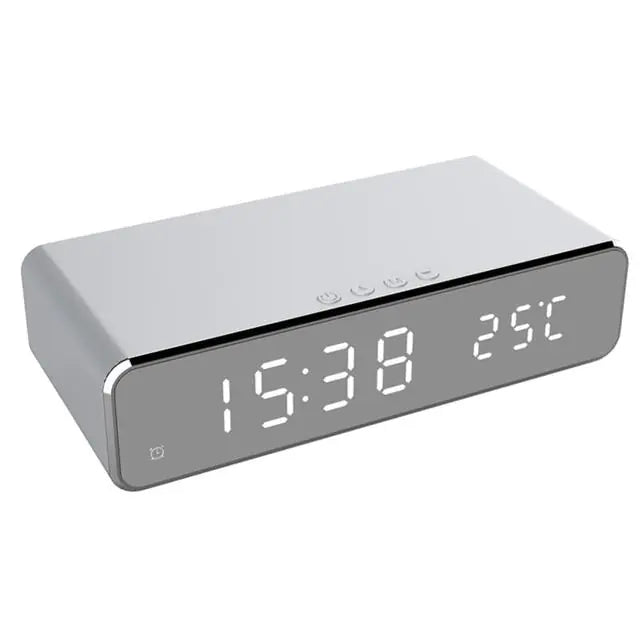 LED Alarm Clock Wireless Charger - Tech Scape Hub