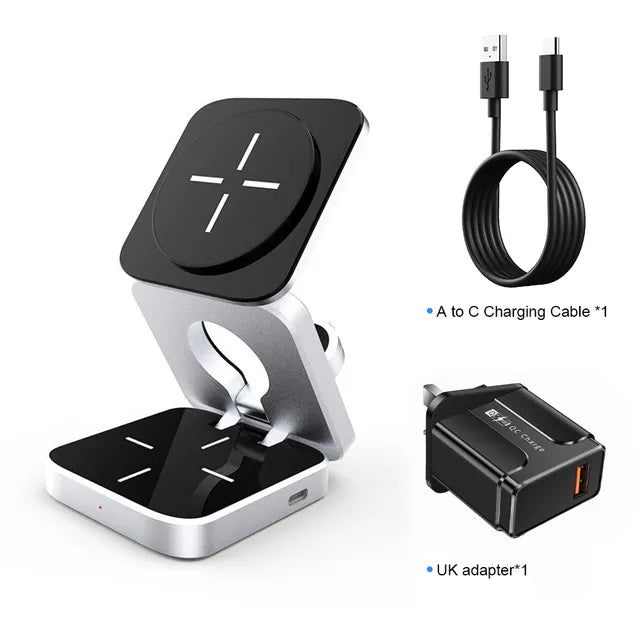 3 in 1 Folding Wireless Charging Station - Tech Scape Hub