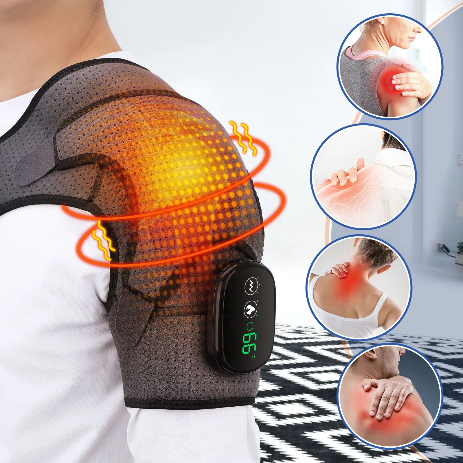 Heating and Massaging Shoulder Wrap - Tech Scape Hub